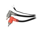 Stereo RCA to Right Angle Stereo RCA Cable with Ground Wire 2 meter