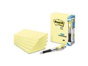 Post it Notes 660 5PK Bonus Pack 4 x 6 Lined Canary Yellow 5 100 Sheet Pads Pack