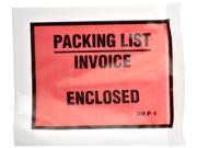 3M Non Printed Self Adhesive Packing List Envelope 4 1 2 x 5 1 2 White 1000 Box