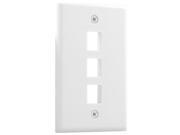 STEREN 310 203WH Keystone Wall Plate 3 Cavity