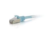 C2G 14FT CAT6A SNAGLESS SHIELDED STP NETWORK PATCH CABLE AQUA
