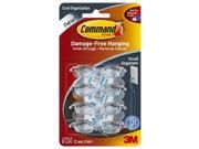 Command Cord Clip Small 1 4 w Adhesive Clear 8 Pack