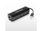 Aluratek AUEH0303F 3 Port USB 3.0 Hub with Gigabit Ethernet Adapter