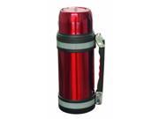 Brentwood FTS 1200R Red 1.2 Liter Vacuum Stainless Steel Bottle with Handle