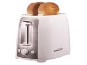 Brentwood TS 292W White and Stainless Steel 2 Slice Cool Touch Toaster