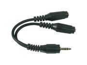 RCA AH202 3.5mm Plug Y Adapter 3 Inch Cable
