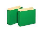 3 1 2 Inch Expansion File Pockets Straight Letter Green 10 Box