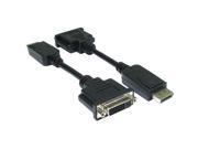 4XEM 10 inch DisplayPort Male To DVI I Female Adapter Cable