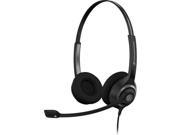 Sennheiser SC 260 Headset Stereo Black Silver Wired 180 Ohm 150 Hz 6.80 kHz Over the head Binaural Semi open 3.28 ft Cable Noise Cancelli