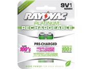 Rayovac Platinum 9V 200mAh 300 Cycles Ni MH Rechargeable Battery