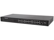 Intellinet 24 Port Web Managed Gigabit Ethernet Switch with 2 SFP Ports 24 Ports Manageable 2 x Expansion Slots 1000Base T 1000Base X 24 x Network 2