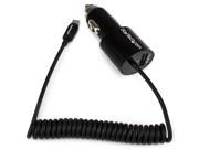 StarTech USBUB2PCARB Black Dual port car charger USB with built in Micro USB cable