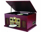 SYLVANIA SRCD838 Nostalgia 5 in 1 Turntable CD Radio Cassette Player with Auxiliary Input
