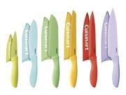 Cuisinart C55 12PCER1 12pc Ceramic Coated Color Knife Set with Blade Guards