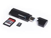 Sabrent CR UMSS Mini USB 3.0 Micro SD and SD Card Reader
