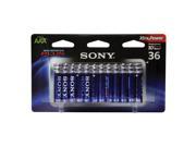 Sony SAAA36PACK Alkaline Stamina Plus Aaa 36 Batteries Per Pack Am4B36D