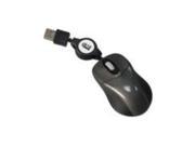 Adesso iMouseS4 Tangle Free retractable USB cable mouse with cable storage compartment DPI switch compact and light weight for traveling