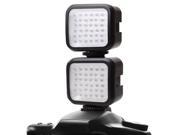 ENHANCE 2 Pack Rechargeable Ultra Bright LED Camera Light with Built In Diffuser and Dual Mounting Works With Canon EOS 80D Sony SLT A68 Pentax K 70 and M