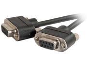 C2G 12ft CMG Rated DB9 Low Profile Null Modem F F