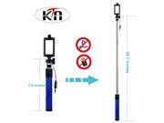 KTA Enterprises Blue Rhinestones Wired Mini Selfie Stick Black Bracket R 56