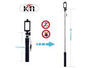KTA Enterprises Black Rhinestones Wired Mini Selfie Stick Black Bracket R 57