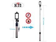 KTA Enterprises Clear Rhinestones Wired Mini Selfie Stick Black Bracket R 61