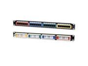 Intellinet Cat6 Color Coded Patch Panel 24 Port s 24 x RJ 45 1U High 19 Wide Rack mountable
