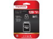 Gigastone GS 2IN1X10128G R GIGASTONE GS 2IN1X10128G R Class 10 UHS 1 microSDHC TM Cards SD Adapter 128GB