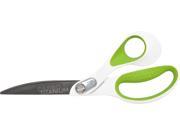 Acme United Corporation 16445 Bent Handle Carbo Titanium Bonded Scissors White Green