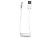 StarTech USBCLT30CMW White Lightning to USB cable coiled