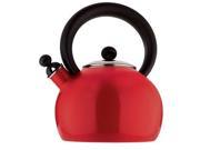 Wilton Brands 2503 1334 Copco Bella Tea Kettle Red Porcelain Enamel on Steel Stainless Steel Lid 2 Quart Capacity