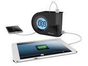 iHome iH402B Dual Charging Dual Alarm Clock with USB Removable Power