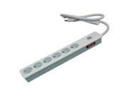 GE 043180245106 24510 6 Outlet Surge Protector 2 Feet Cord 450 Jules White
