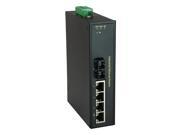 LevelOne 5 Port Industrial Fast Ethernet Switch 1 x SC Multi Mode Fiber 2km