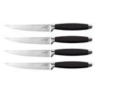 Ginsu 5831 Comfort Grip Series Black Steak Knife Set 4 Piece