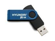 Hyundai MHYU2B64G 64Gb Usb 2.0 High Speed Flash Drive Blue