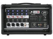 All in one powered mixer providing up to four combination XLR 1 4 in inputs using premium mic prea