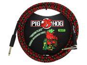 Pig Hog Tartan Plaid Woven Jacket Tour Grade Instrument Cable 10 foot Right Angle
