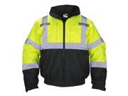 Sas Safety SAS-690-1508 Hi-viz Class 3 Hooded Bomber Jacket, Yellow, Medium Sas Safety SAS-690-1508 Hi-viz Class 3 Hooded Bomber Jacket, Yellow, Medium
