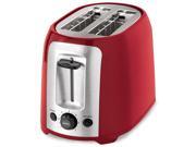BLACK+DECKER 2-Slice Extra Wide Slot Toaster, Red/Silver, TR1278TRM