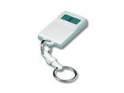 Linear DXT 42 2 Button 3 Channel Key Ring Transmitter White with Green buttons