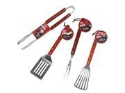 TableCraft BBQ Series 4pc Heavy Duty 18 Stainless Spatula Tongs Fork Set