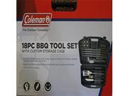 Coleman 18 Pc BBQ Tool Set with Custom Storage Case