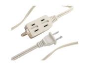 3 OUTLET WHITE INDOOR EXTENSION CORD 6 FT