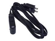 SmartCord Safety 3 Outlet Extension Power Cord w Heat Sensing Alarm Black 6 Foot