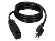 QVS PC3PX 15 15 Feet 3 Outlet 3 Prong Power Extension Cord