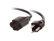 C2G Cables To Go 29929 16 AWG Outlet Saver Power Extension Cord 2 Feet Black