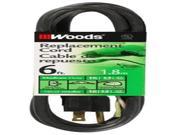 Coleman Cable 09706 16 3 SJT Replacement Power Supply Cable 13 Amp 125 Volt 6 Feet Black