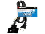 Woods 290 6 Foot HPN Appliance Cord Black