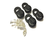 BSI 4pcs XLarge Replacement Eargels Buds for Aliph Jawbone ERA Smokescreen Midnight Shadowbox Black Streak Silver Lining Wireless Bluetooth Headset Gels Buds T